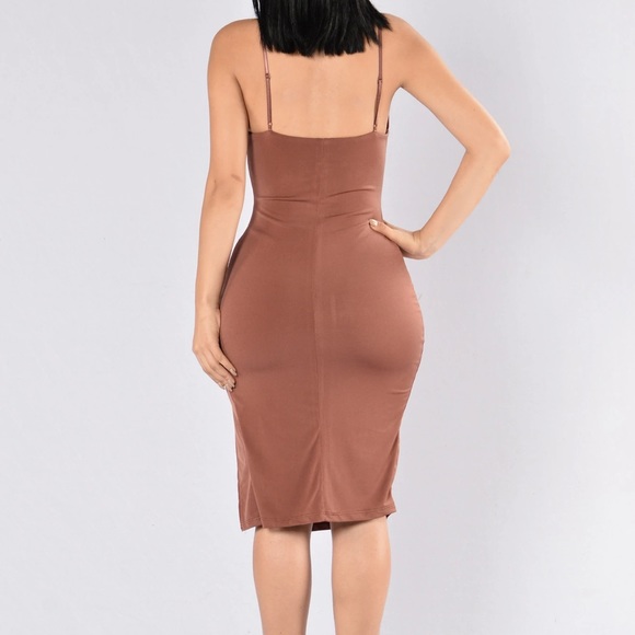 NWT FASHION NOVA “TILL I HEAR IT FROM YOU” SLIT DRESS - Picture 3 of 9